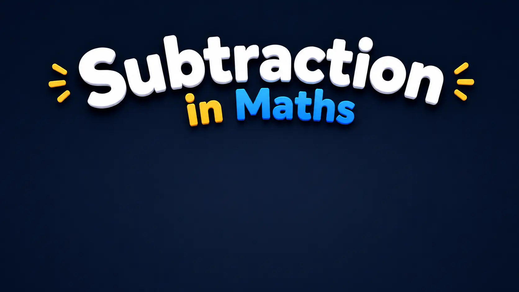 subtraction in maths